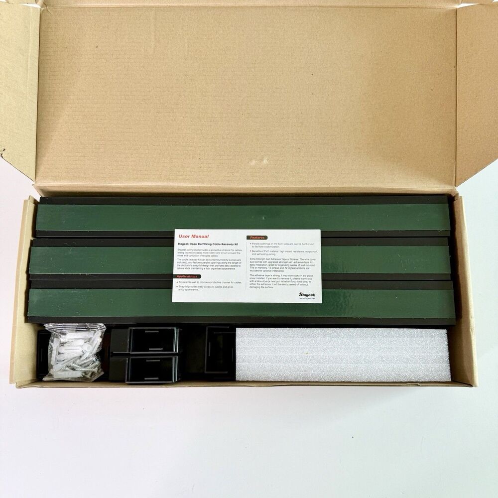 Stageek Cable Management Raceway System Kit - Black (New - Open Box - Complete) - Picture 6 of 10